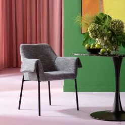 Armlehnstuhl Bess Grau Flitter