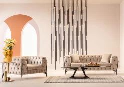 Sessel Bellissima Velvet Beige 120cm