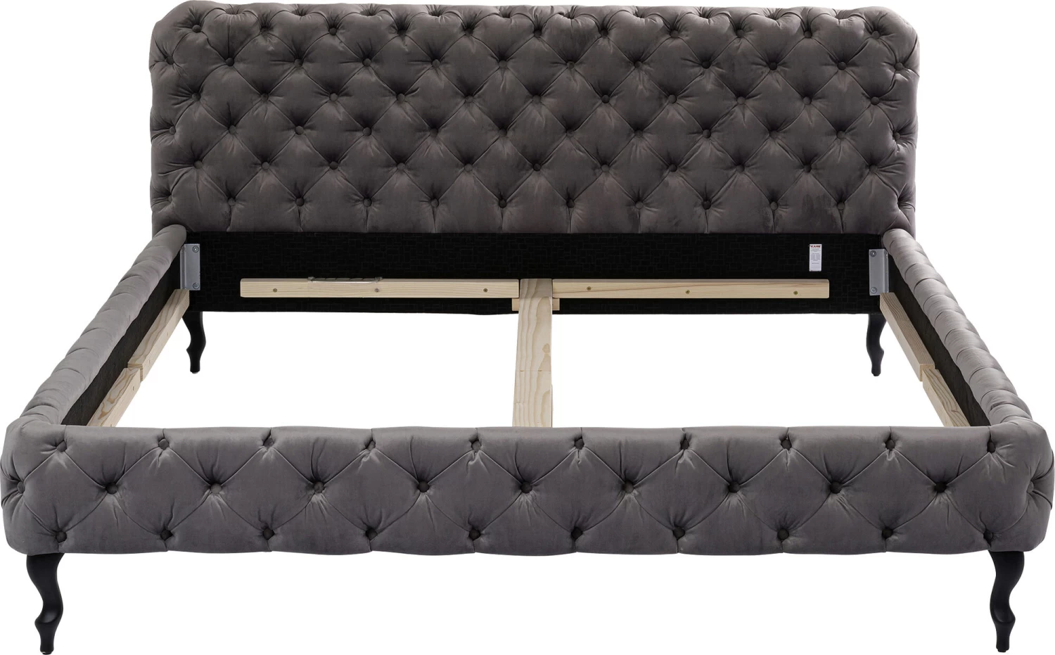 Bett Desire Velvet Silbergrau 200x200cm – Bild 9