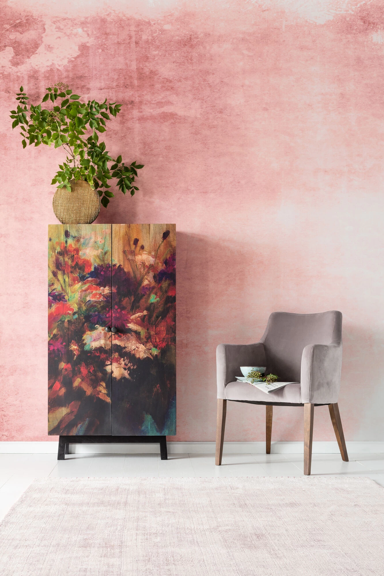 Armlehnstuhl Mode Velvet Grau – Bild 4