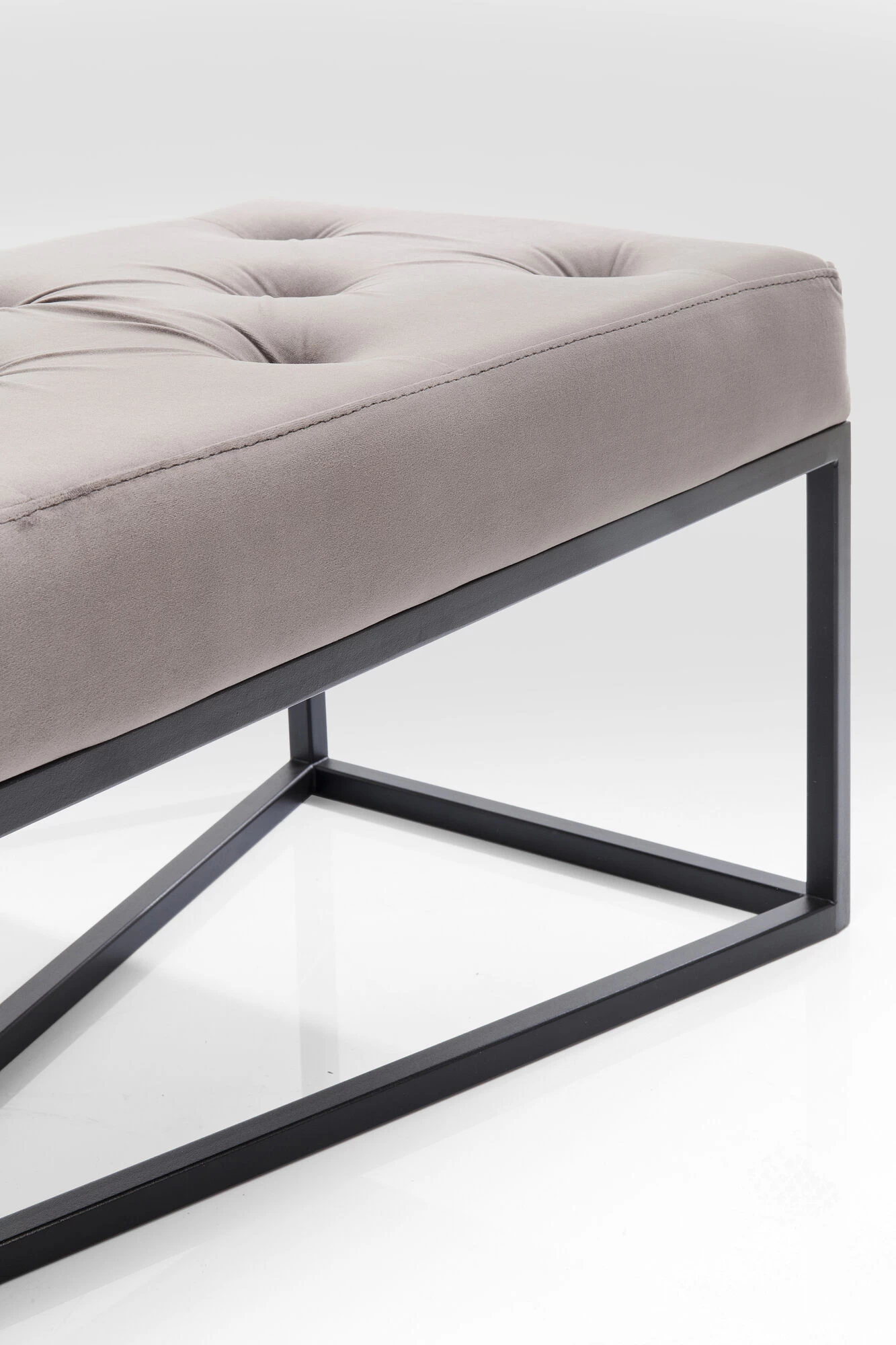 Bank Crossover Grau Schwarz 150x40cm – Bild 6