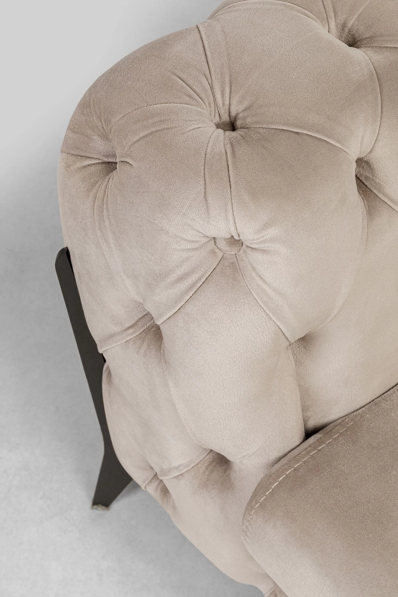 Ecksofa Bellissima Velvet Taupe Rechts – Bild 7