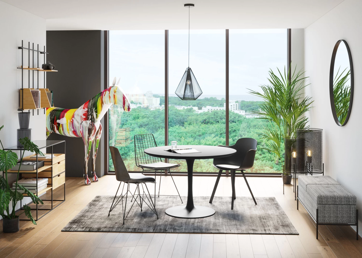 Tisch Schickeria Schwarz 110 – Bild 2