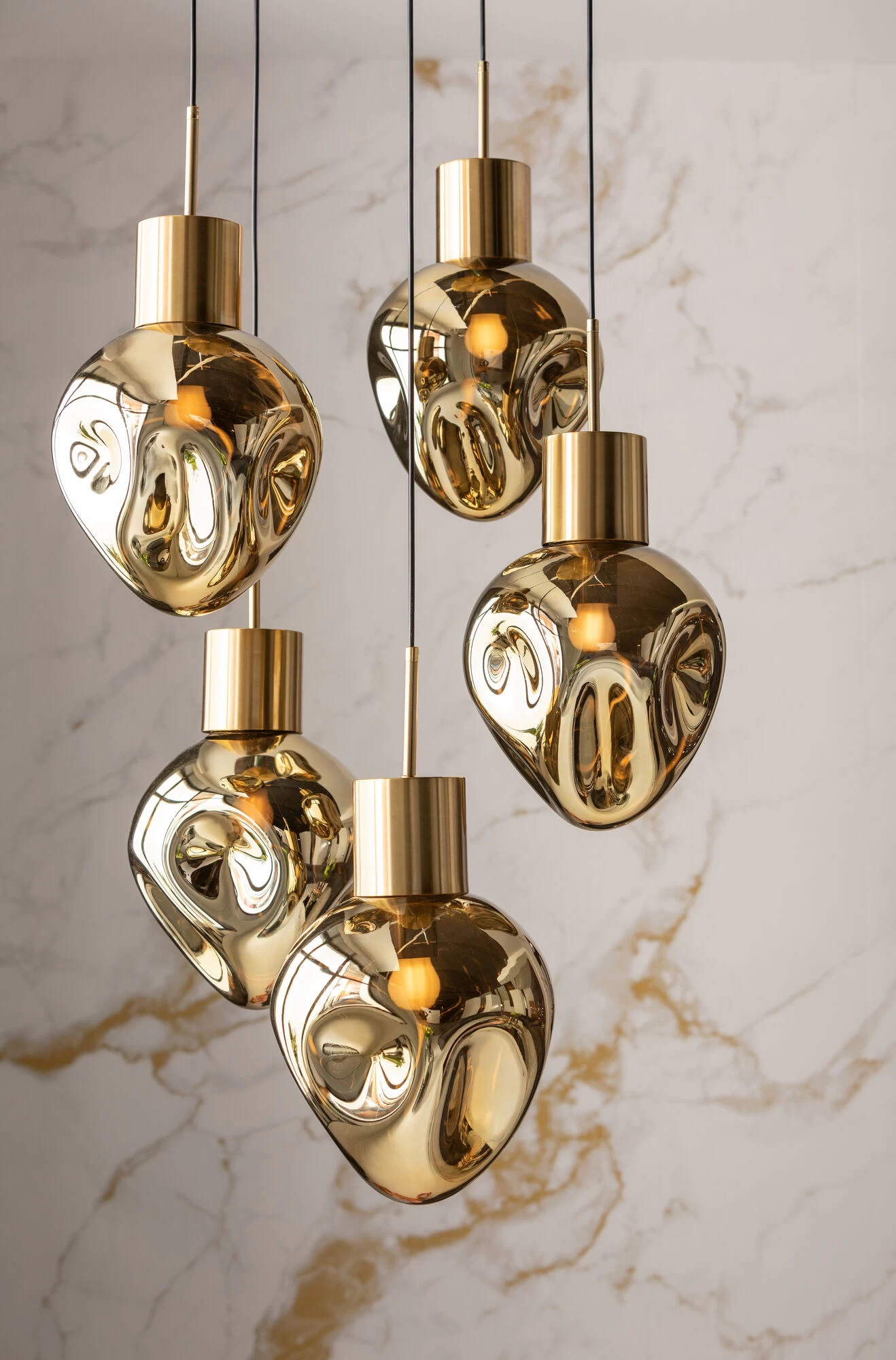 Hängeleuchte Supernova Amber Cinque Ø50cm – Bild 3