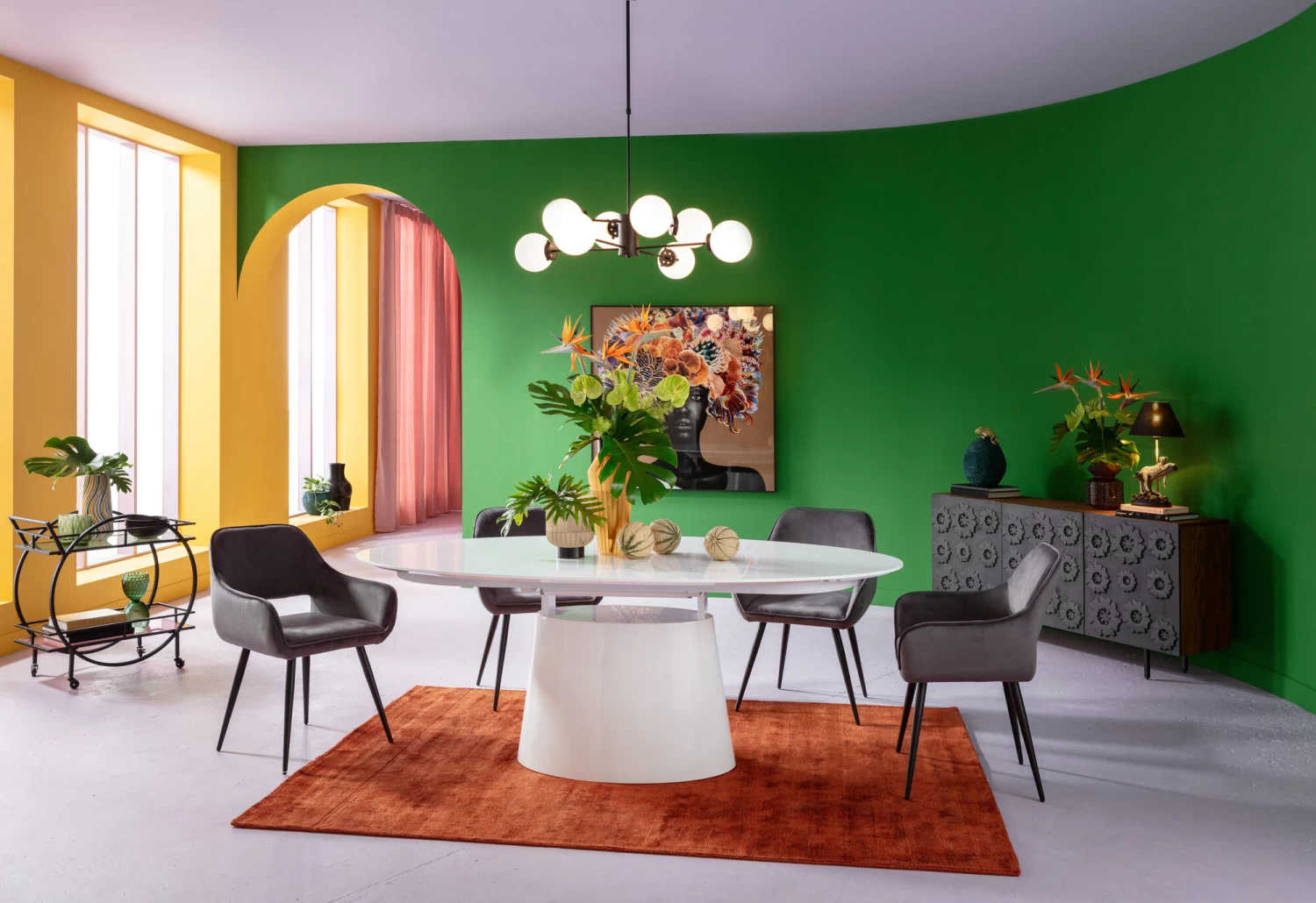 Armlehnstuhl San Francisco Grau – Bild 2