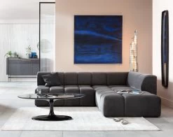 Ecksofa Belami Velvet Grau Rechts