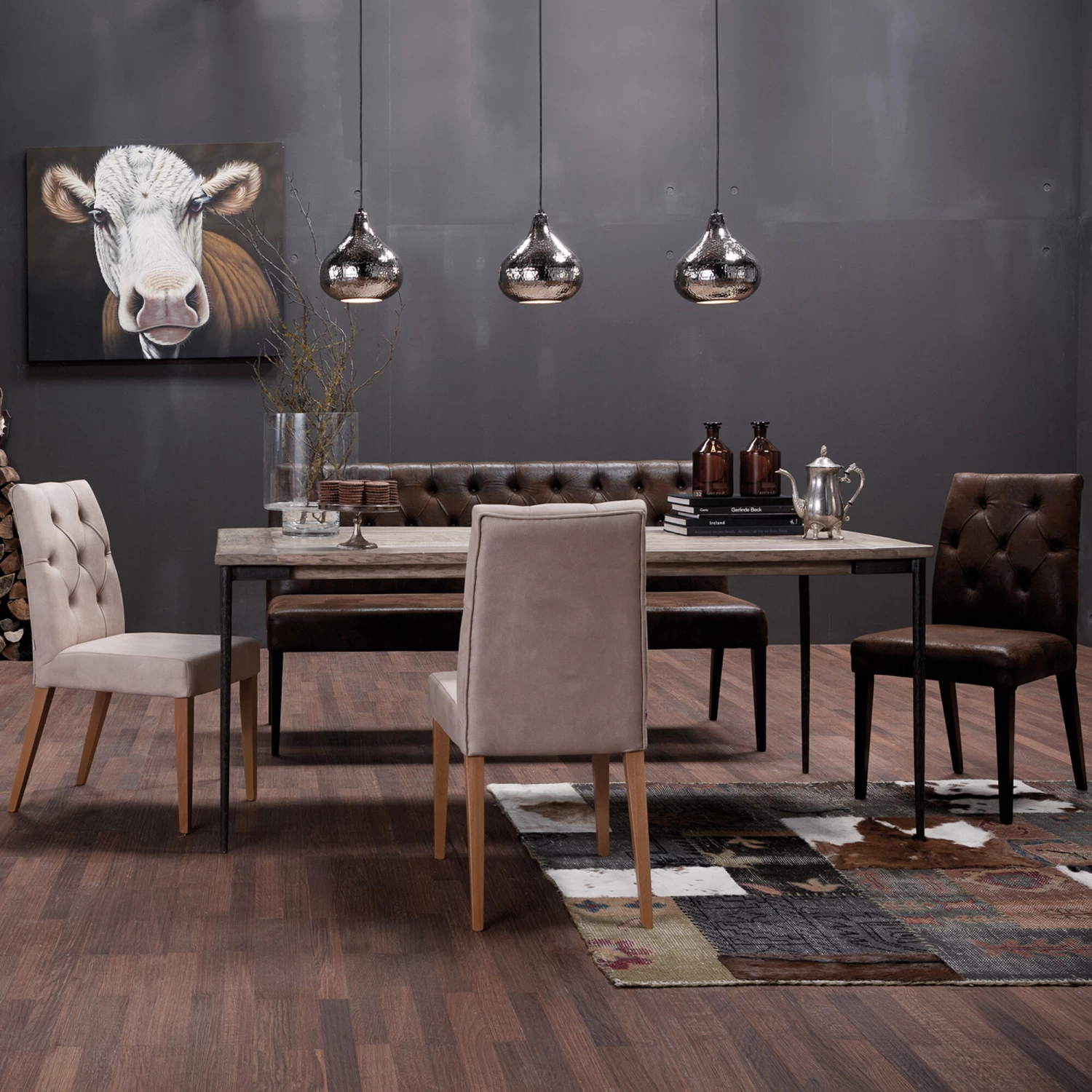 Stuhl Casual Buttons Vintage