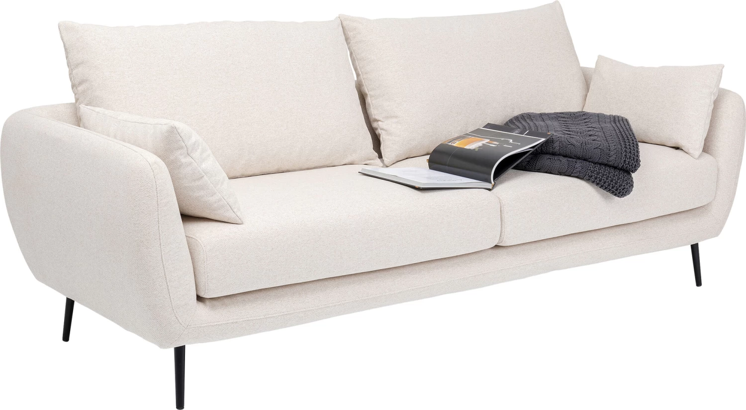 Sofa Amalfi 2-Sitzer Creme 219cm – Bild 3