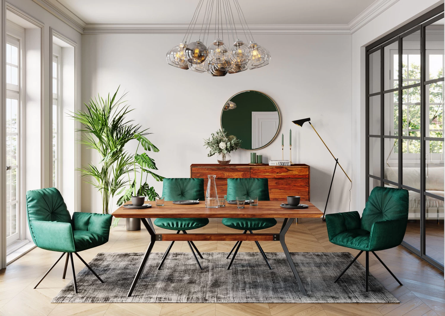 Tisch Downtown Walnuss 90x180cm – Bild 4