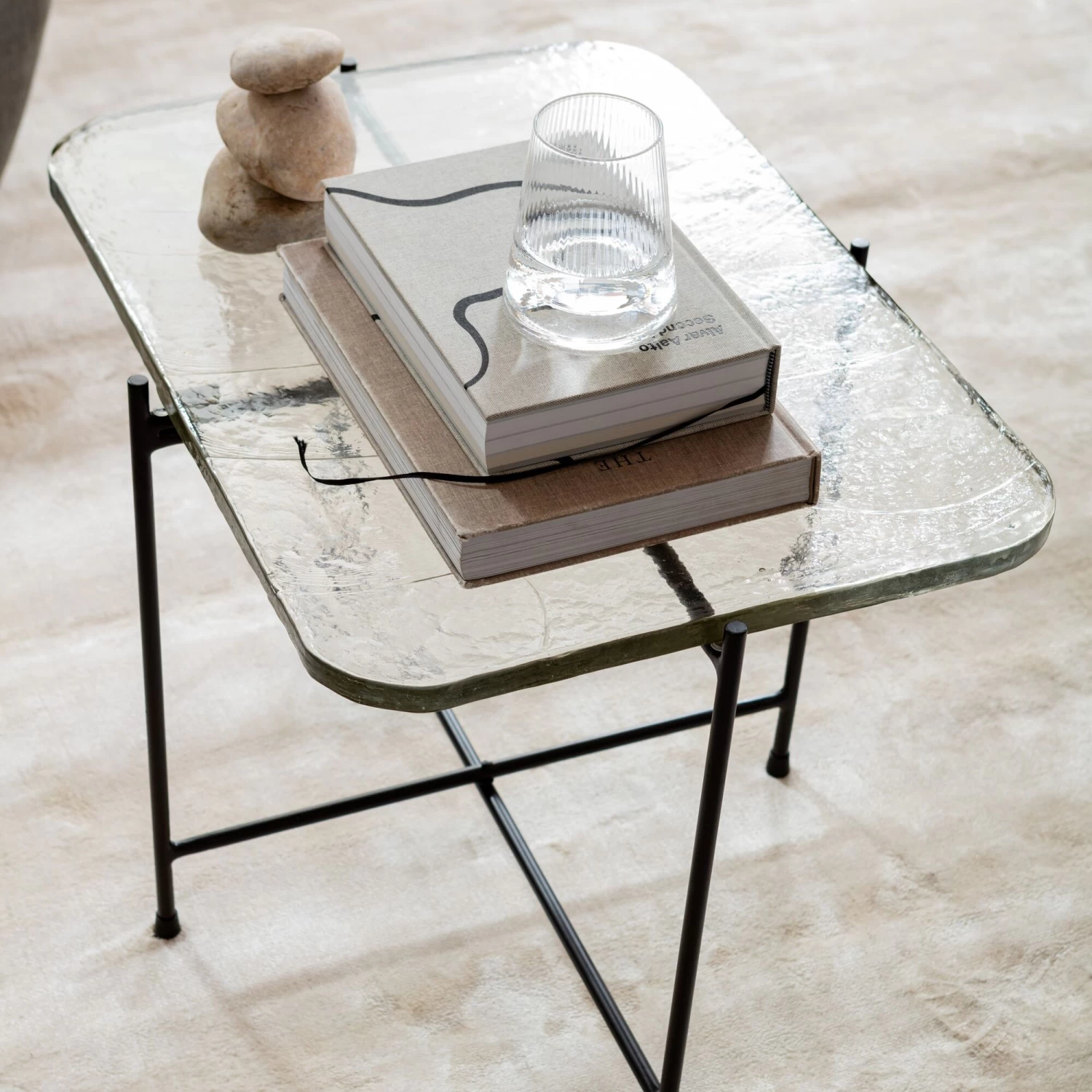 Couchtisch Ice Schwarz 63x46cm