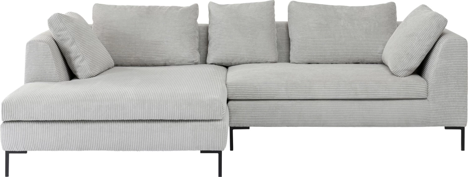 Ecksofa Gianni Cord Grau Links – Bild 14