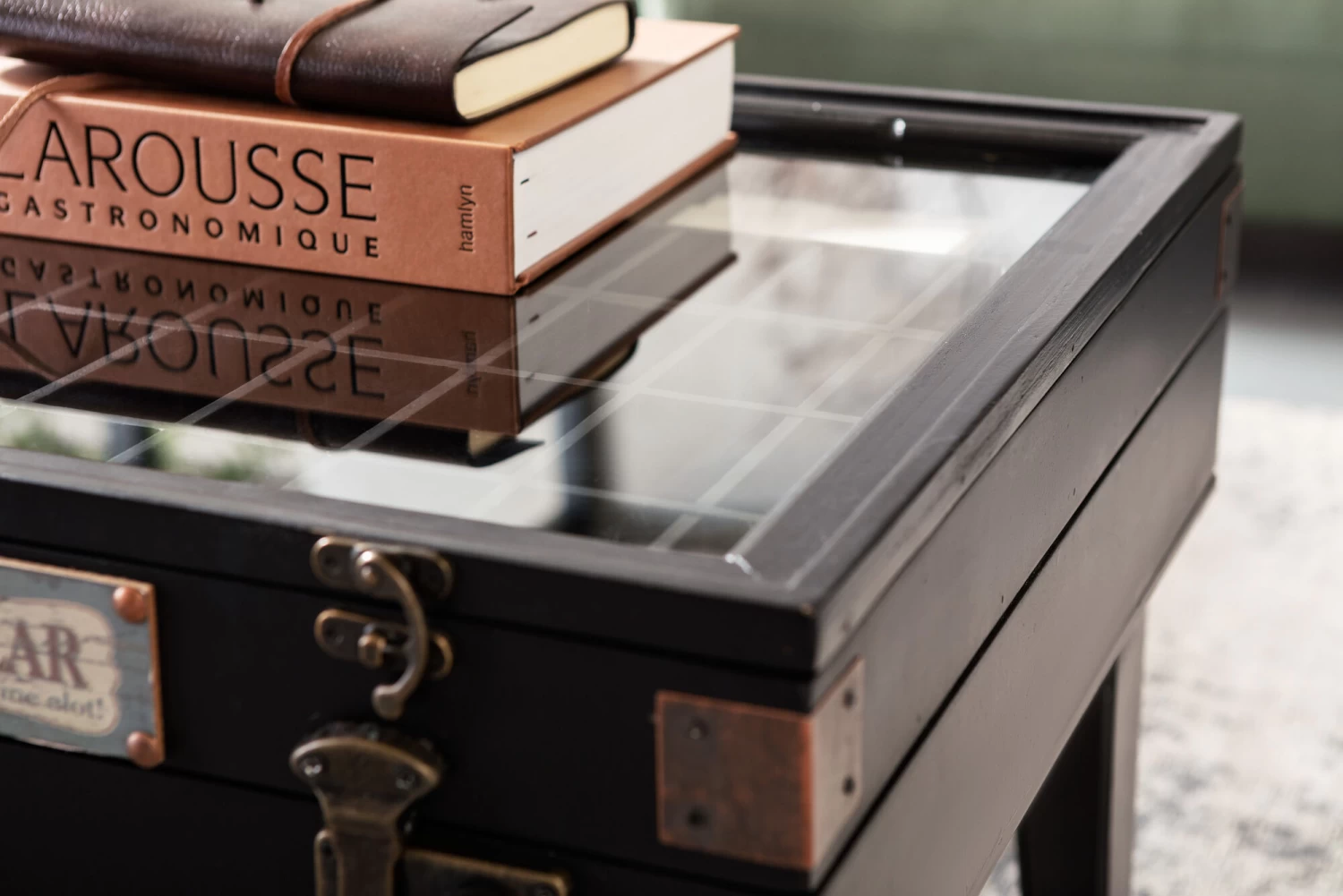 Couchtisch Collector Schwarz 122x55cm – Bild 7