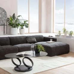 Ecksofa Henry Grau Rechts 335x170cm