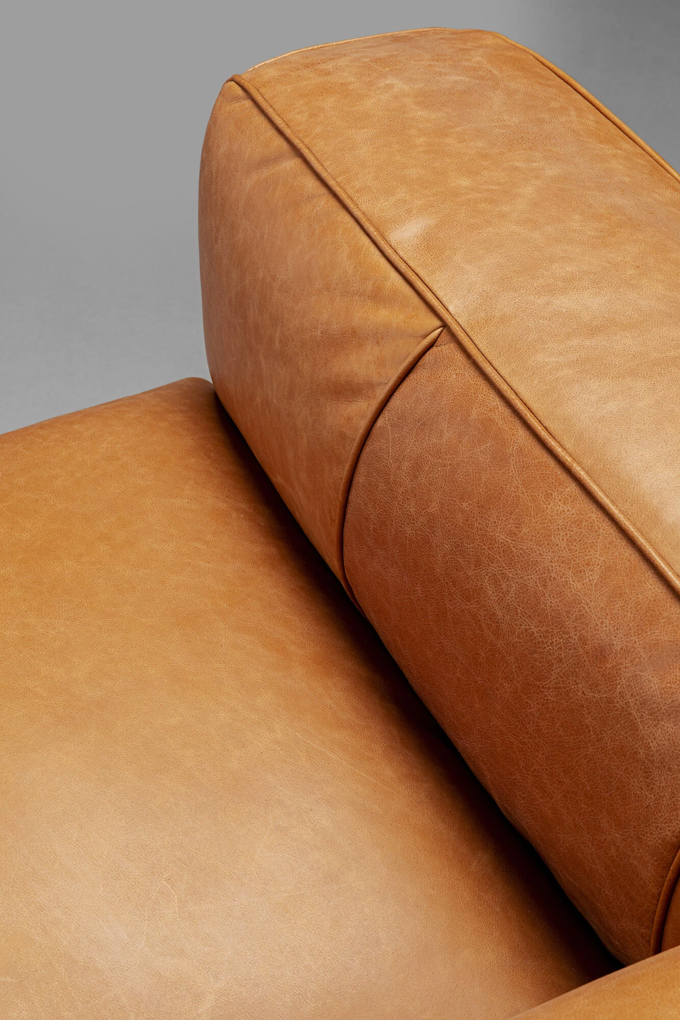 Sofa Cubetto Smart Leder Hellbraun 220cm – Bild 8