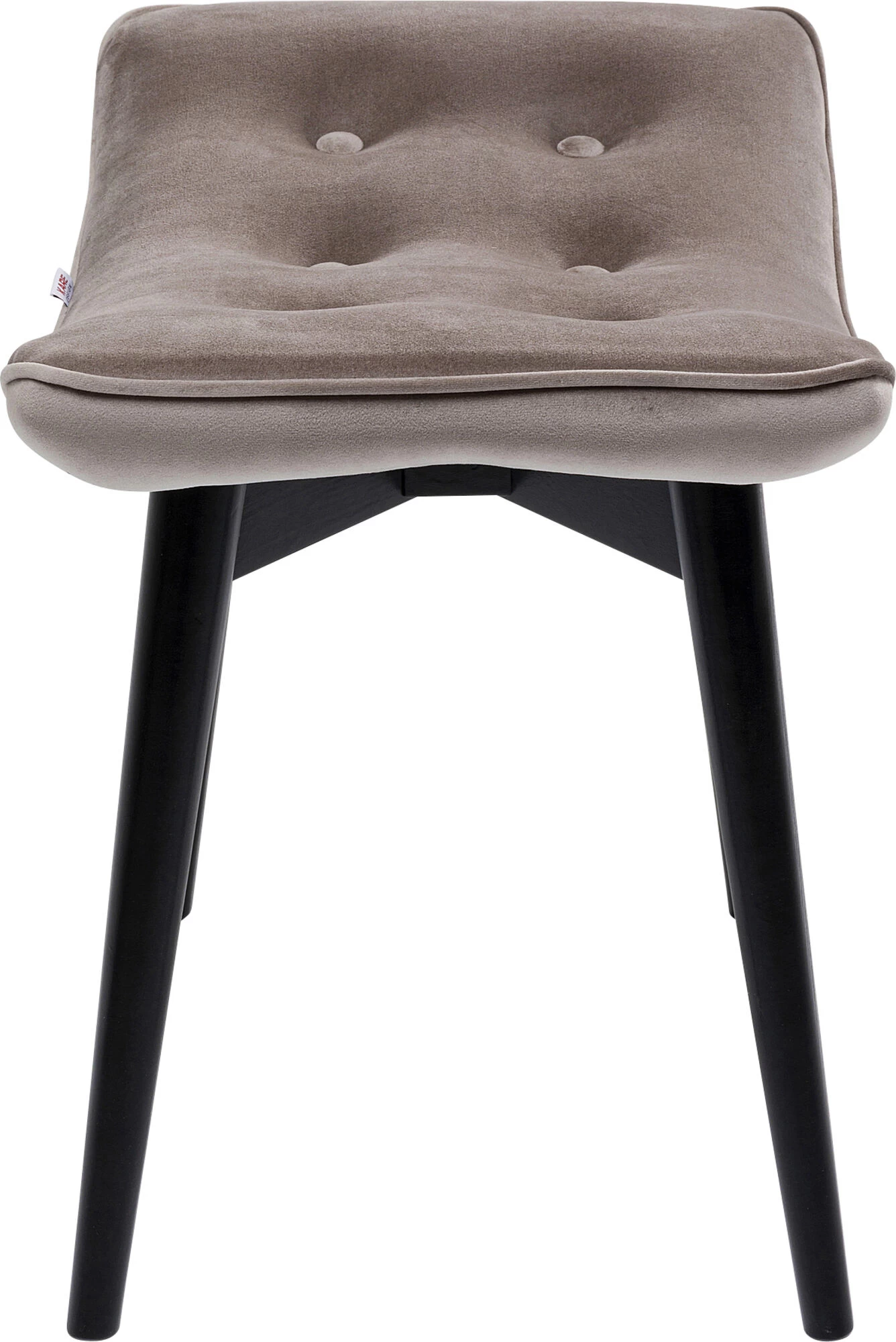 Hocker Black Vicky Velvet Grau 46x59cm – Bild 2