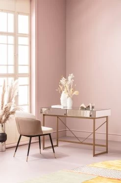 Schreibtisch Soran Gold 120x50cm