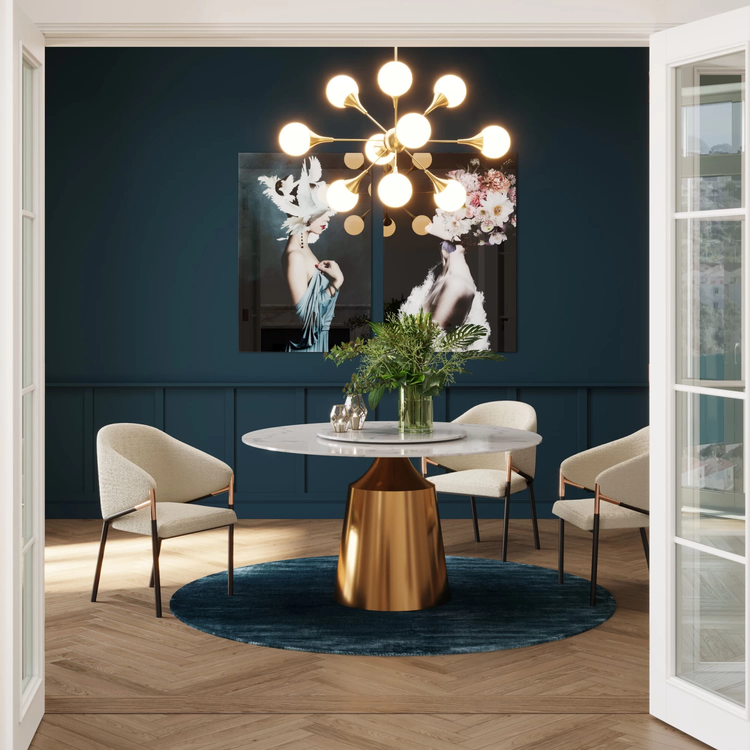 Armlehnstuhl Boulevard Weiß – Bild 2