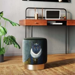 Hocker Cherry Mr. Cat Brass Ø32cm