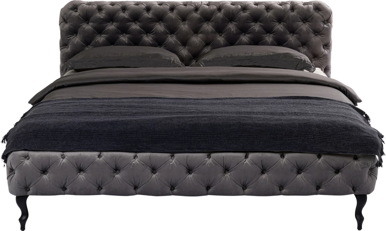 Bett Desire Velvet Silbergrau 200x200cm – Bild 6