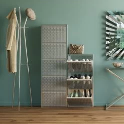 Schuhkipper Caruso 3-er Silber/geflext