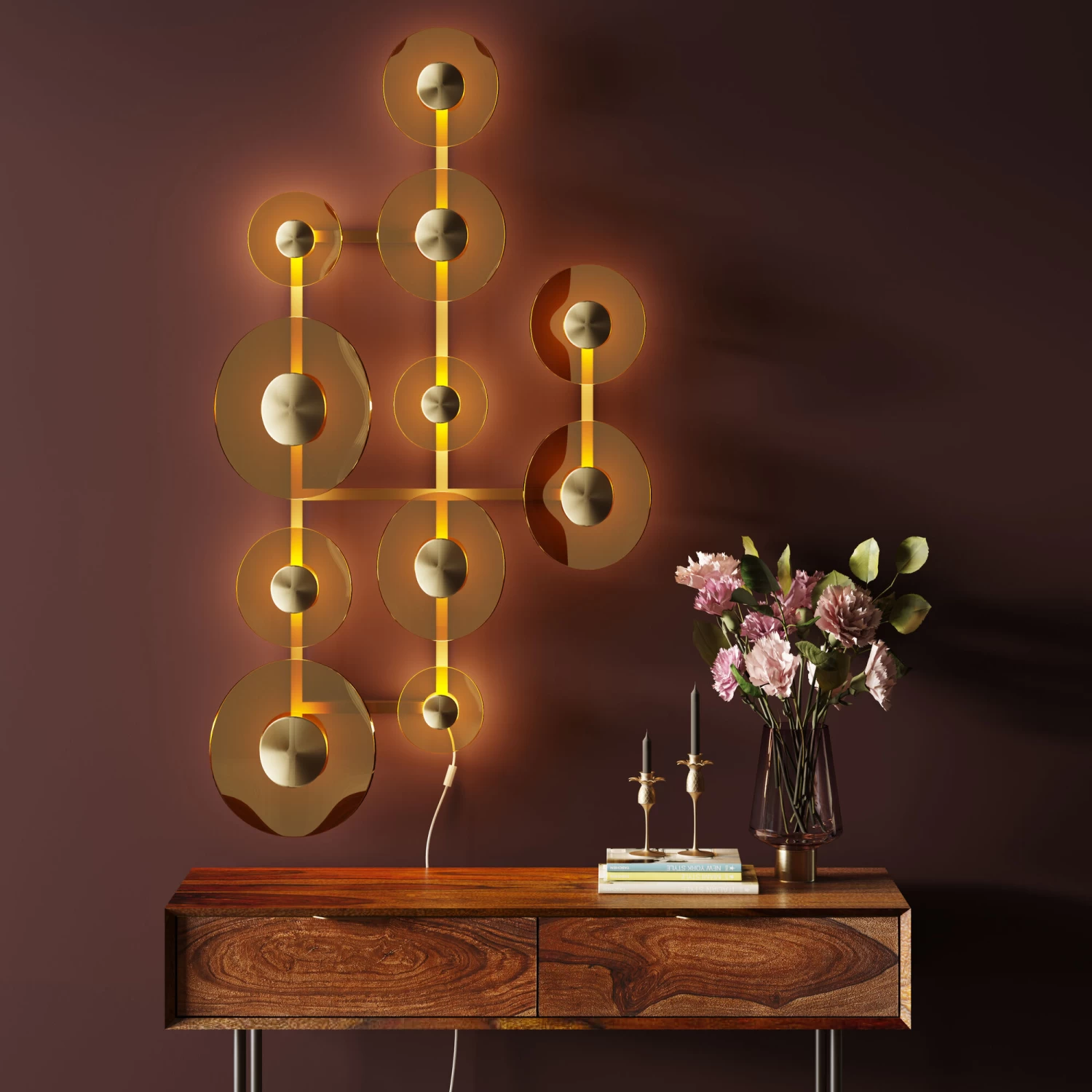 Wandleuchte Mariposa Brass 116x198cm – Bild 3