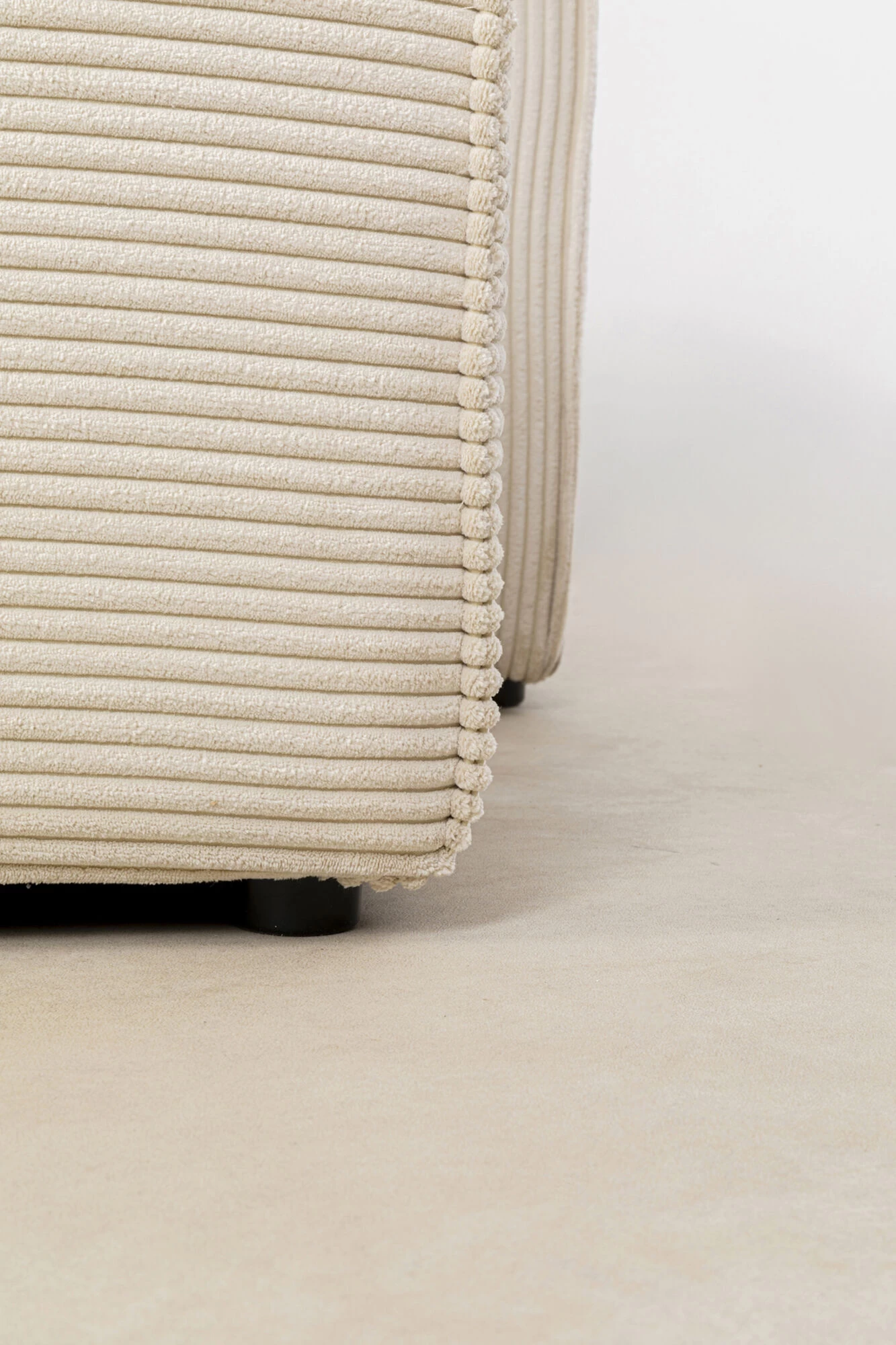 Ecksofa Infinity Ottomane Cord Creme Rechts – Bild 10