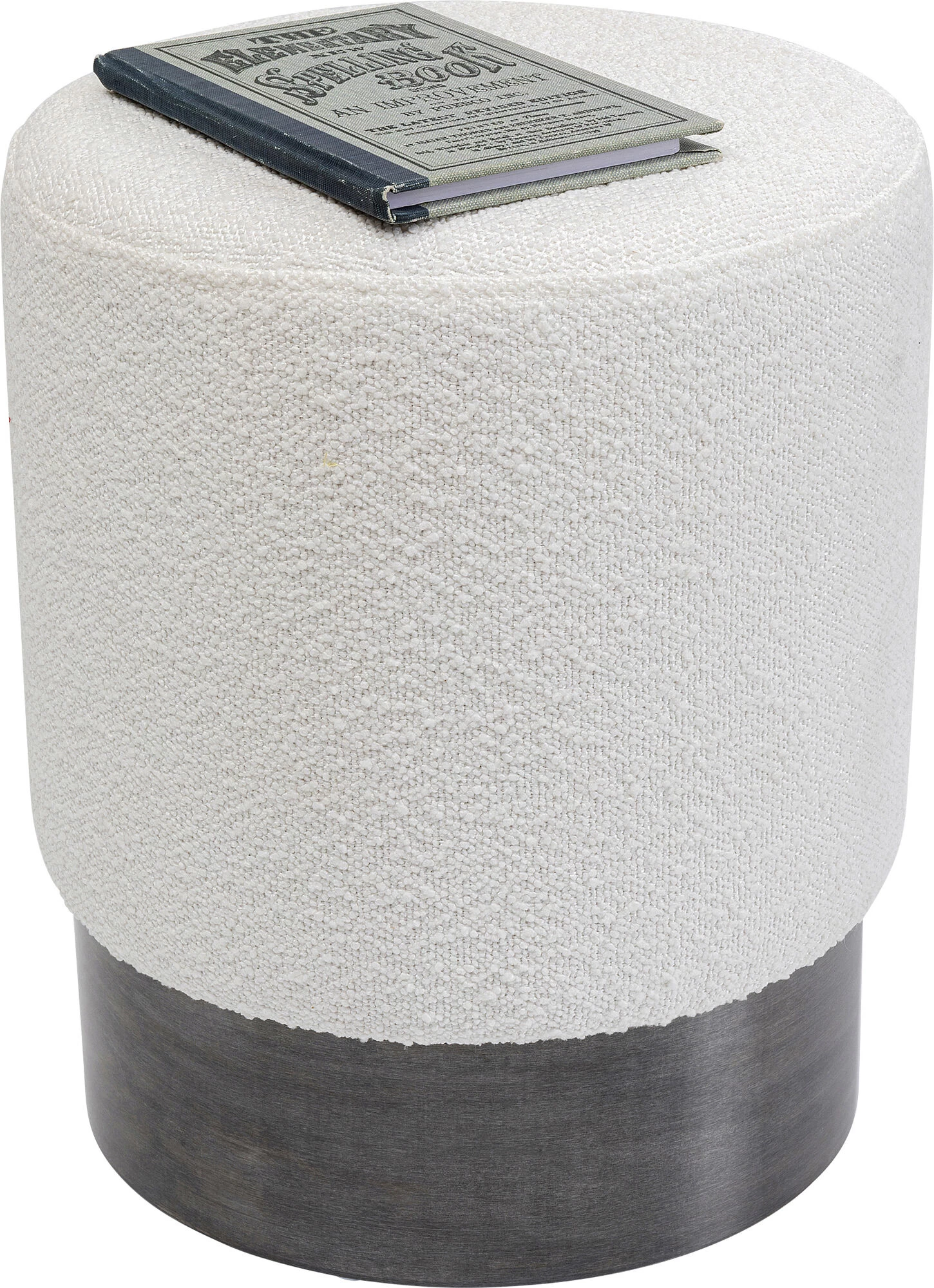 Hocker Cherry Boucle Creme Smoke Ø35cm