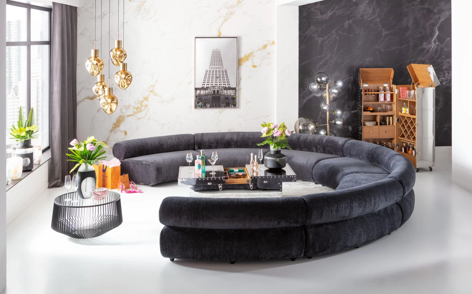 Hängeleuchte Supernova Amber Cinque Ø50cm – Bild 4