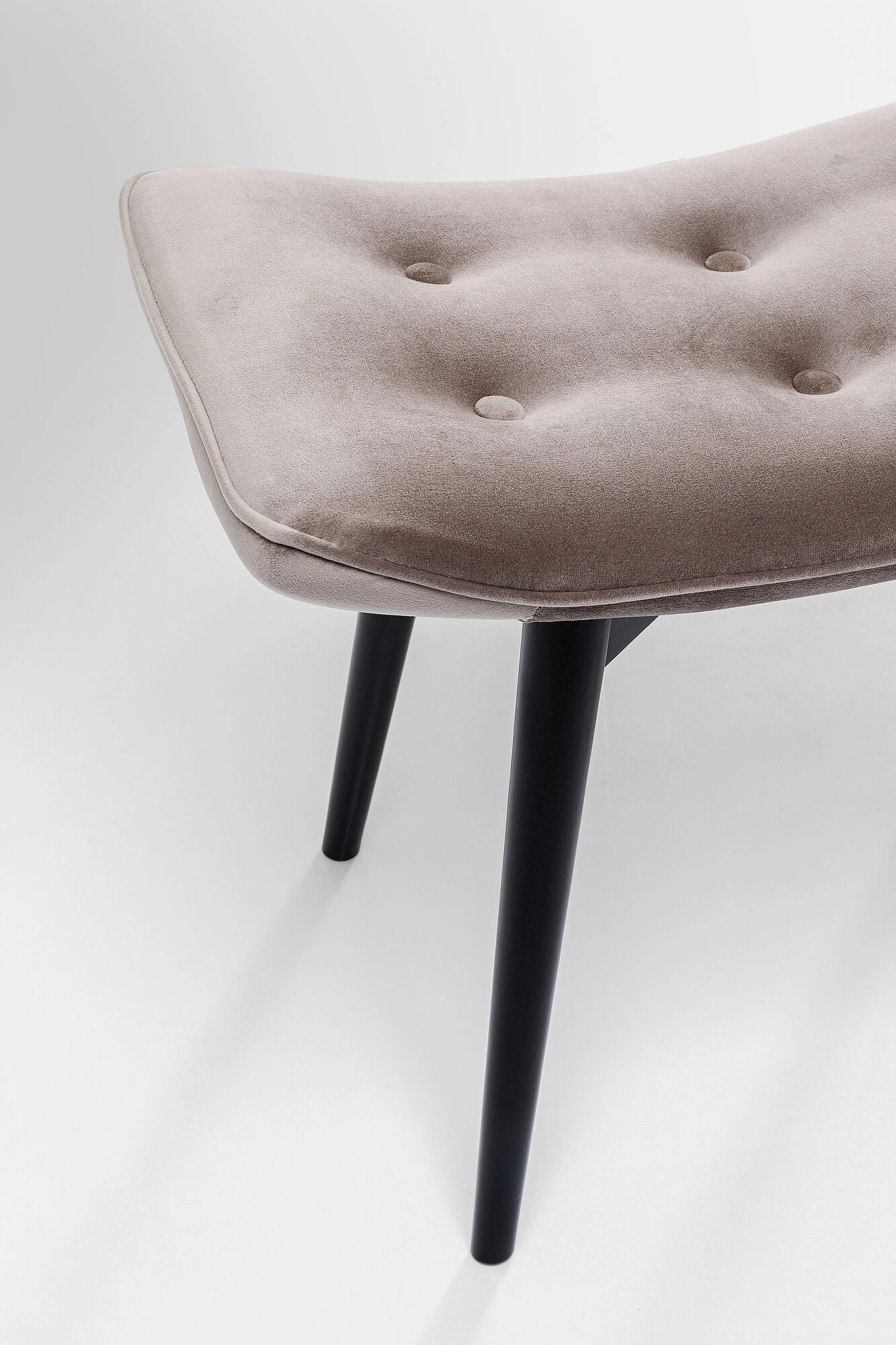 Hocker Black Vicky Velvet Grau 46x59cm – Bild 4