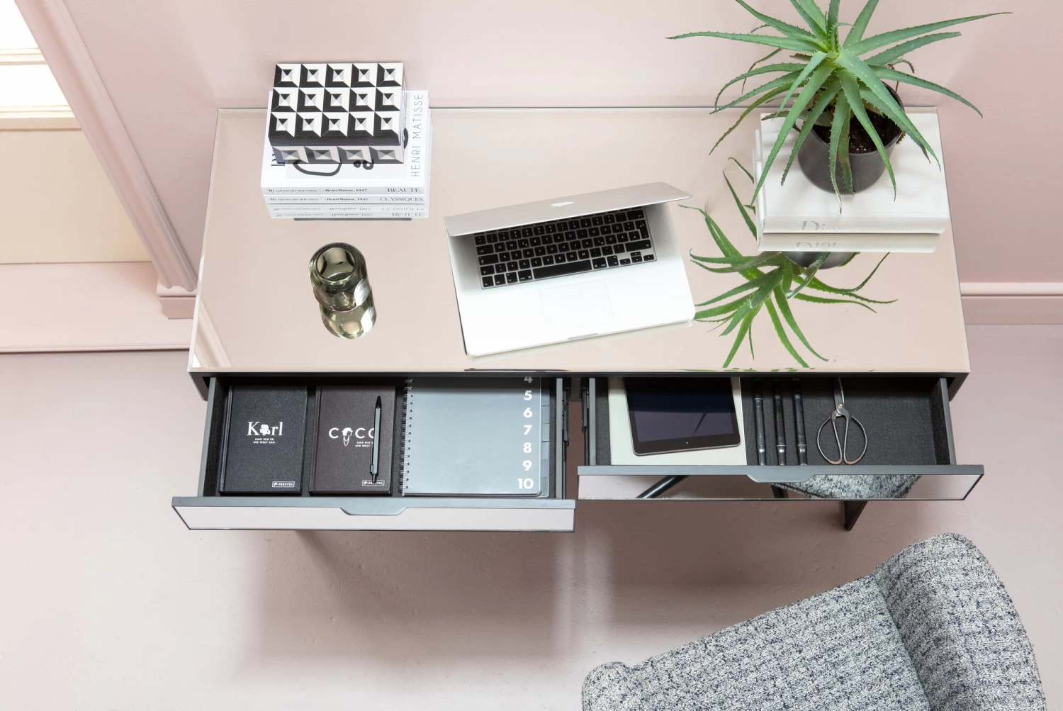 Schreibtisch Soran Schwarz 120x50cm – Bild 4