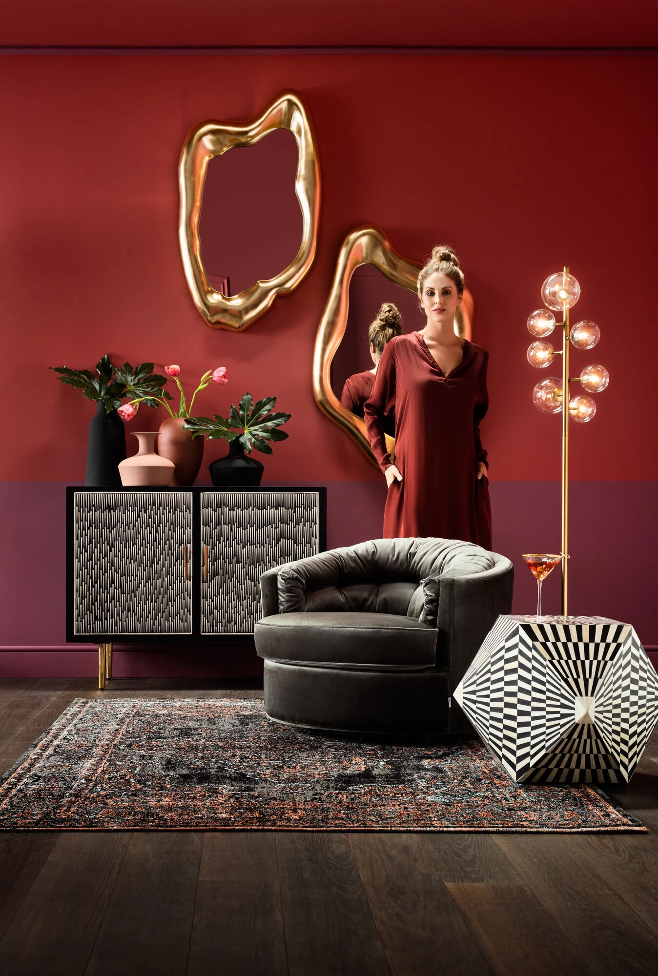 Spiegel Hologram Gold 117x68cm – Bild 2