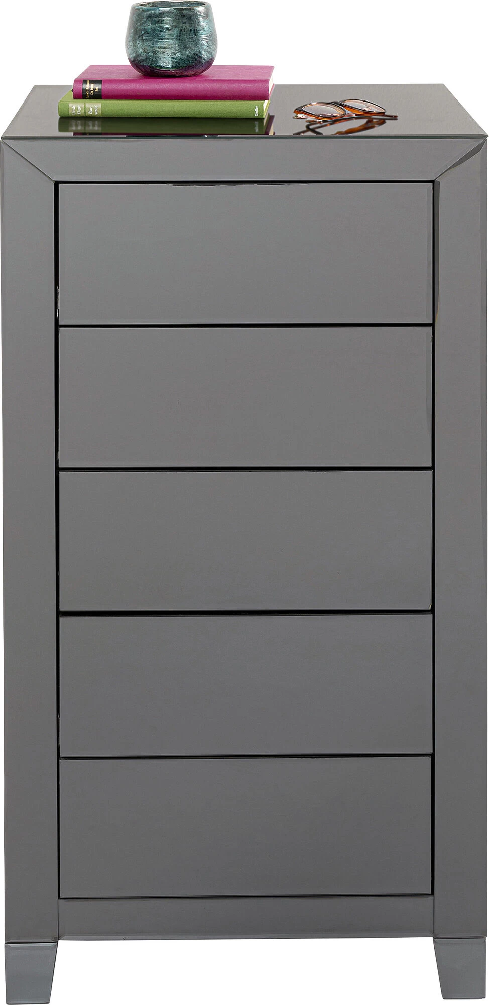 Hochkommode Luxury Push 5 Schübe Grau – Bild 6