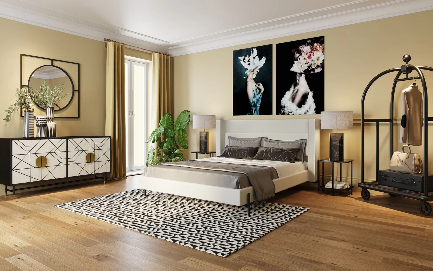 Bett Tivoli Ecru 160x200cm – Bild 6