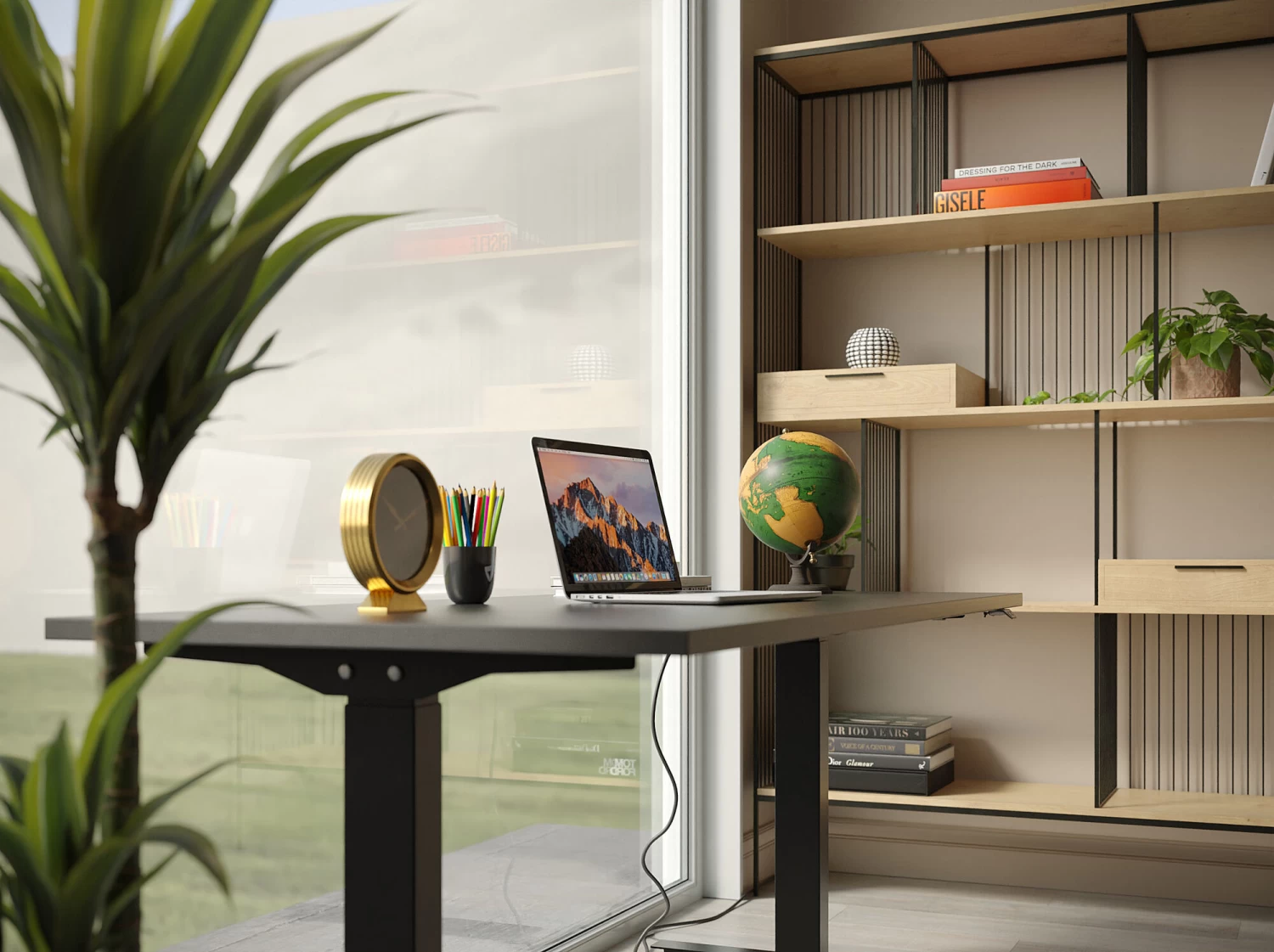 Schreibtisch Office Smart Schwarz Schwarz 140x70 â Bild 4