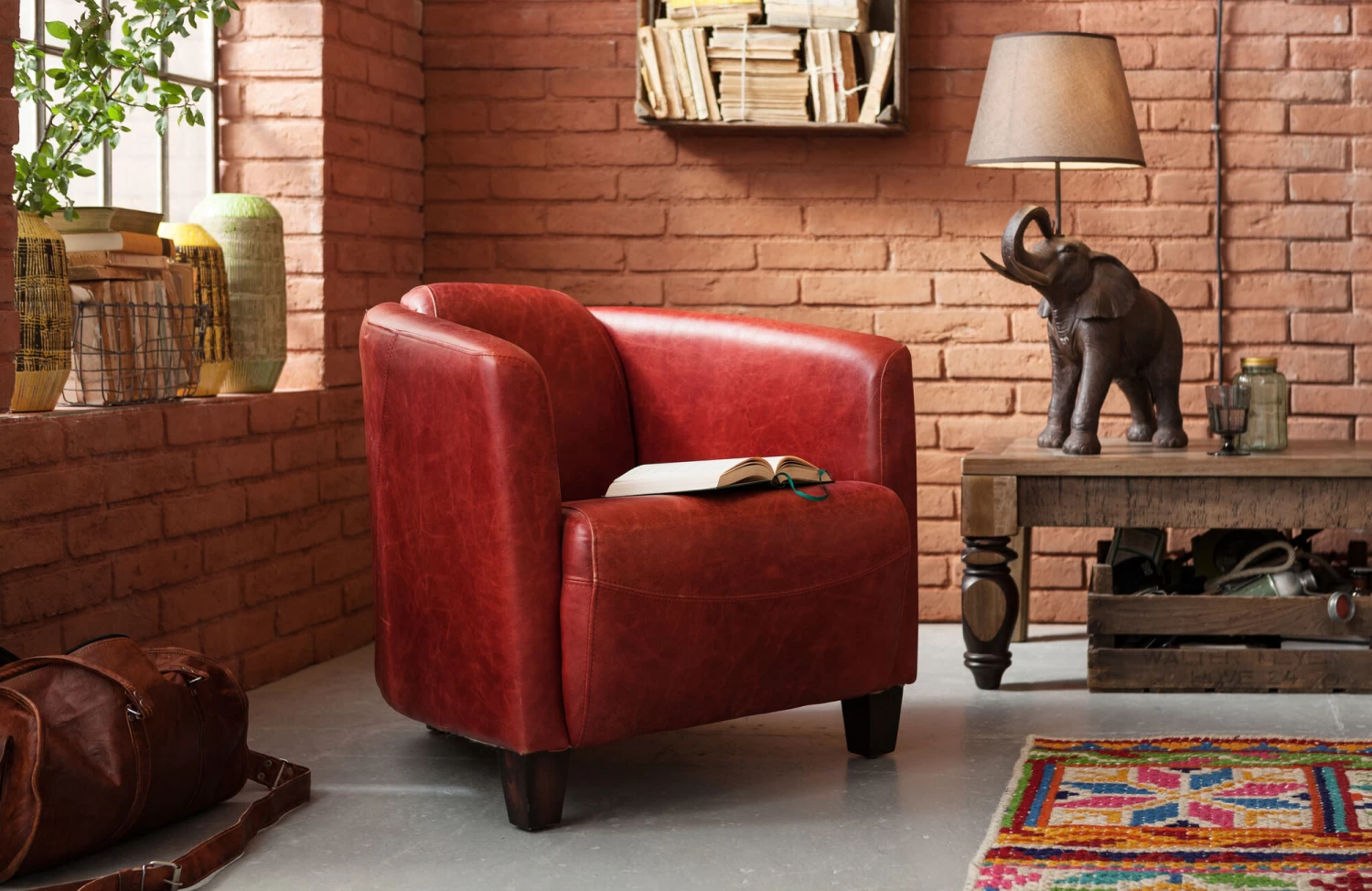 Sessel Cigar Lounge Red – Bild 3