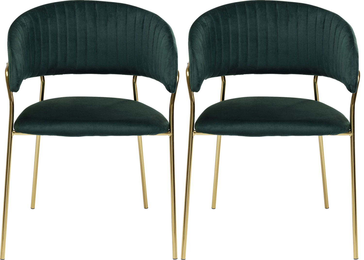 Armlehnstuhl Belle Velvet Grün (2/Set) – Bild 14