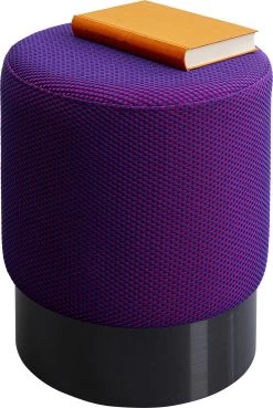 Hocker Jody Lila Mesh Schwarz Ø35cm