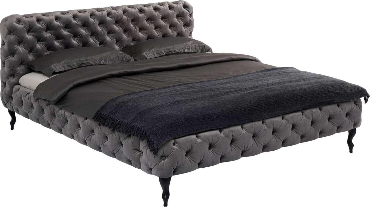 Bett Desire Velvet Silbergrau 200x200cm – Bild 7