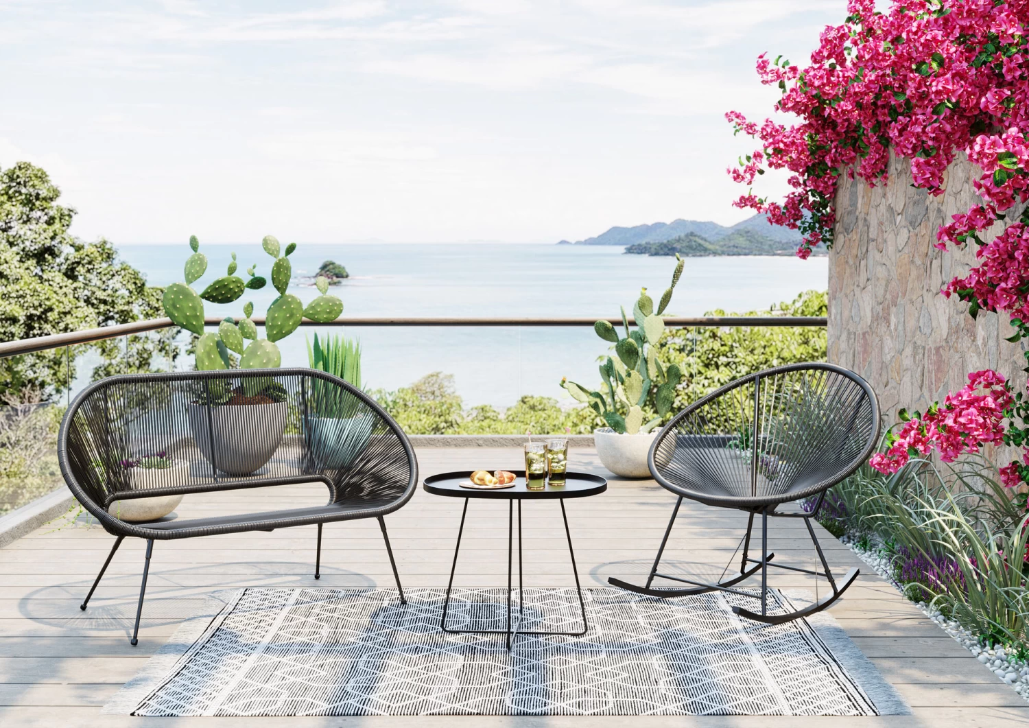 Schaukelstuhl Acapulco Mono Schwarz – Bild 7