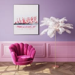 Stehleuchte Feather Palm Weiß 165cm