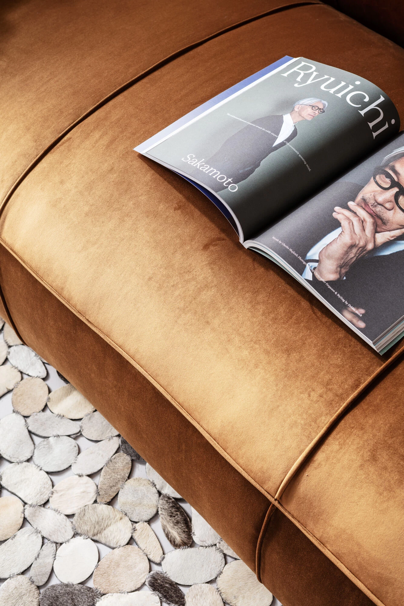 Sofa Cubetto 3-Sitzer Velvet Braun 220cm – Bild 13