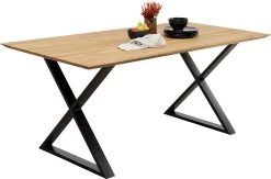 Tisch Symphony Eiche Cross Schwarz 180x90cm