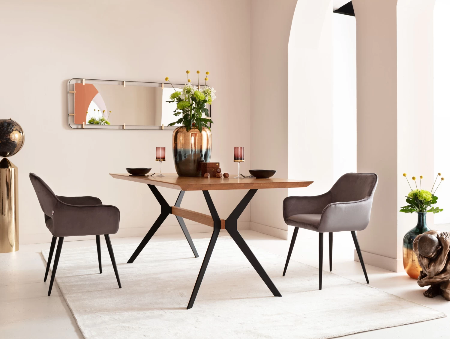 Armlehnstuhl San Francisco Grau – Bild 3