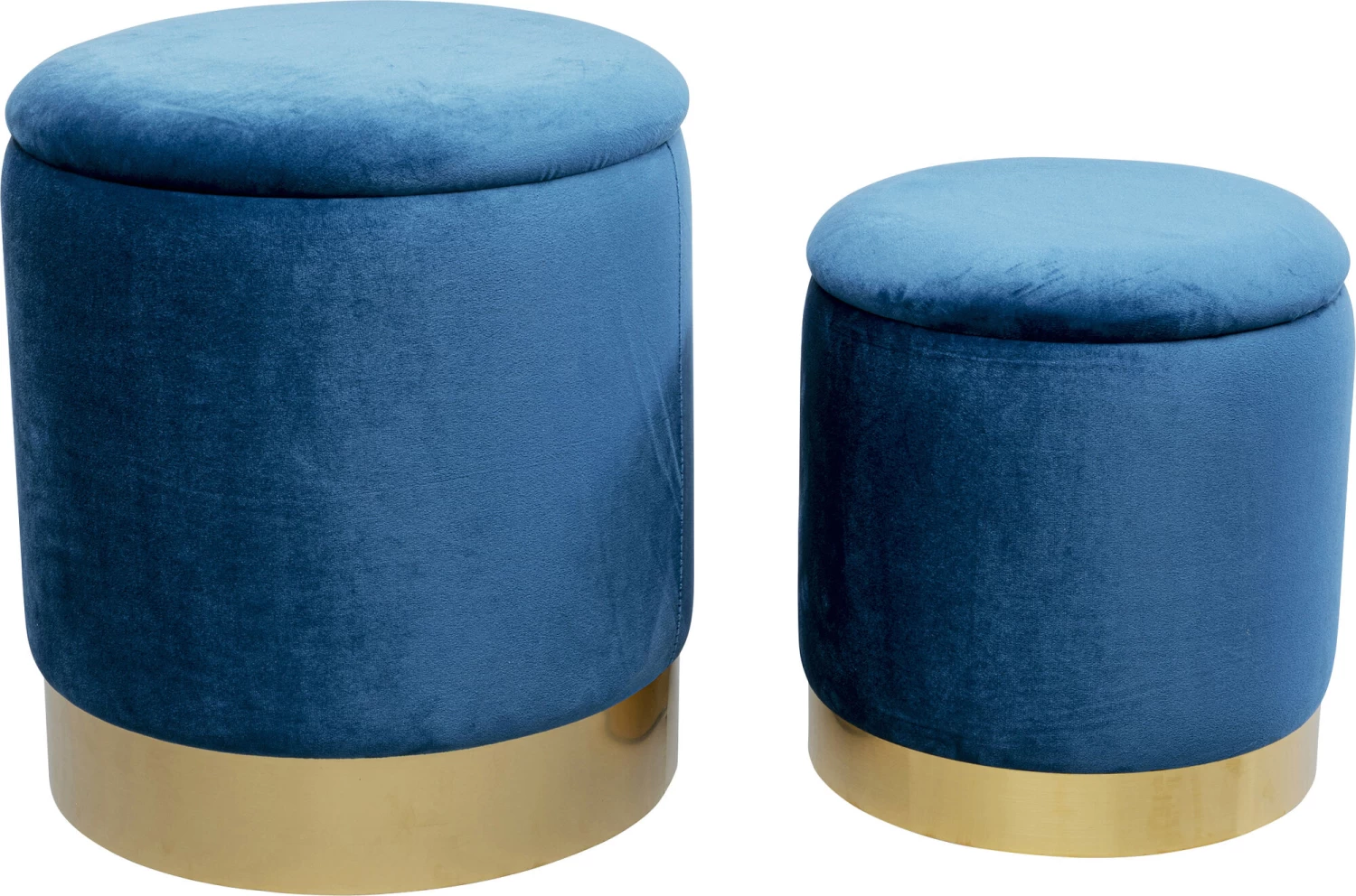 Hocker Cherry Storage Blau Brass (2/Set) – Bild 8