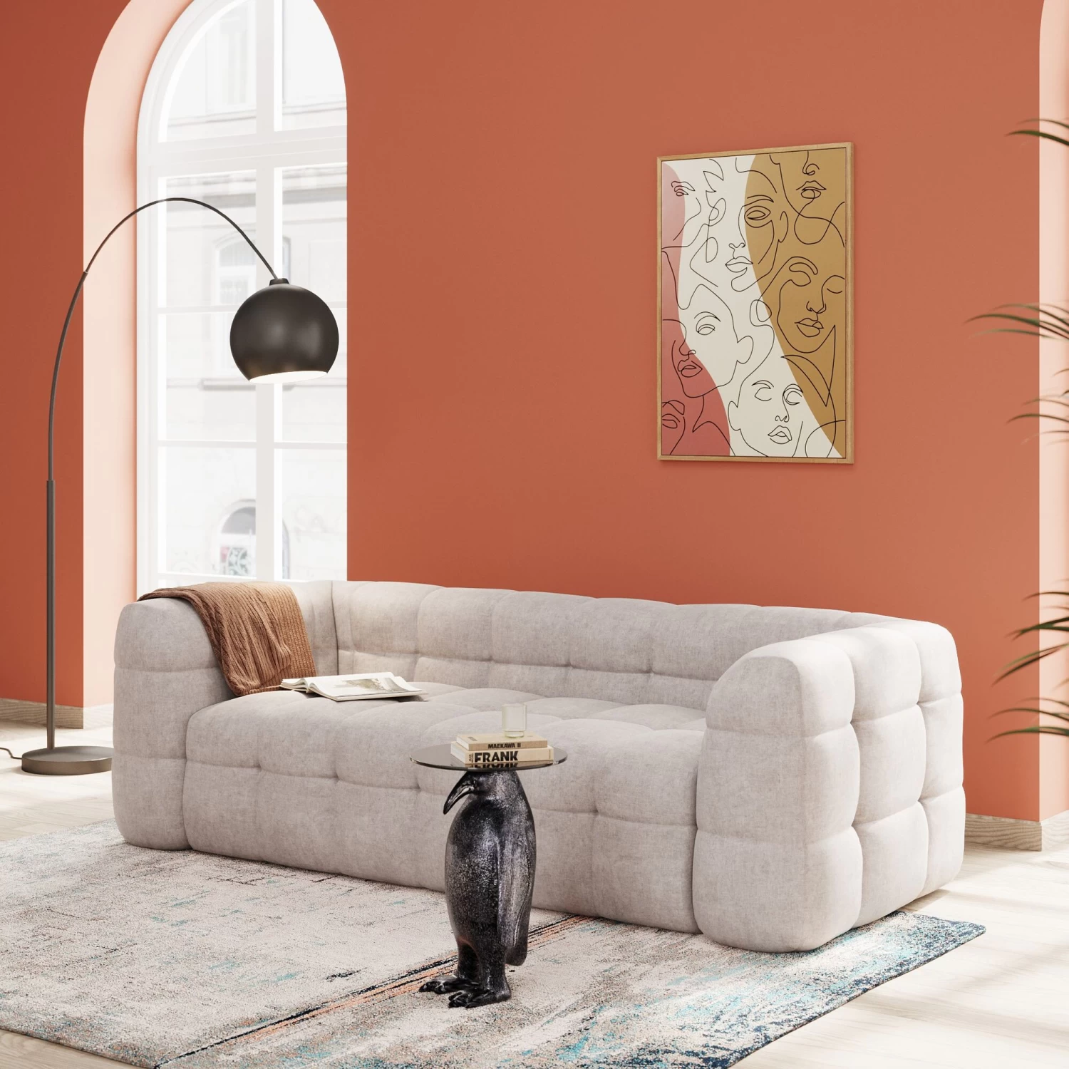 Sofa 3-Sitzer Salamanca Creme 240cm