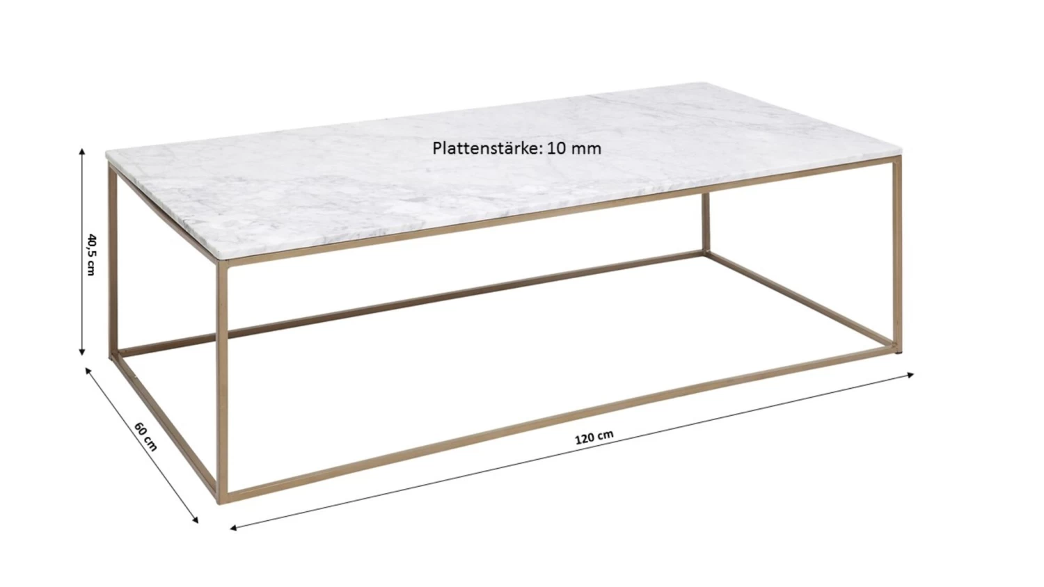 Couchtisch Key West Gold 120x60cm – Bild 13