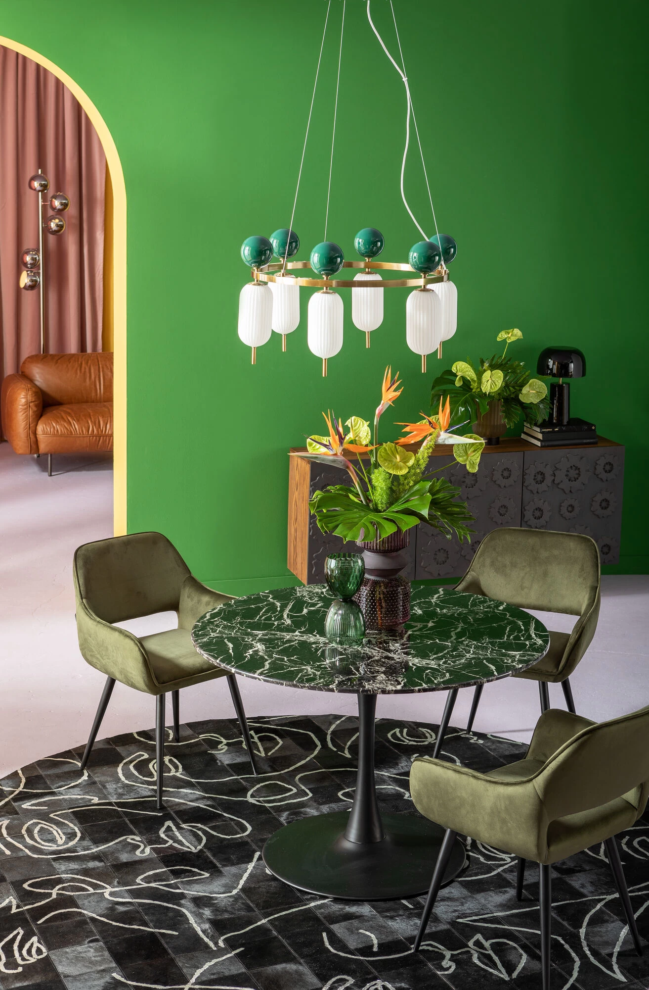 Armlehnstuhl San Francisco Dunkelgrün – Bild 3