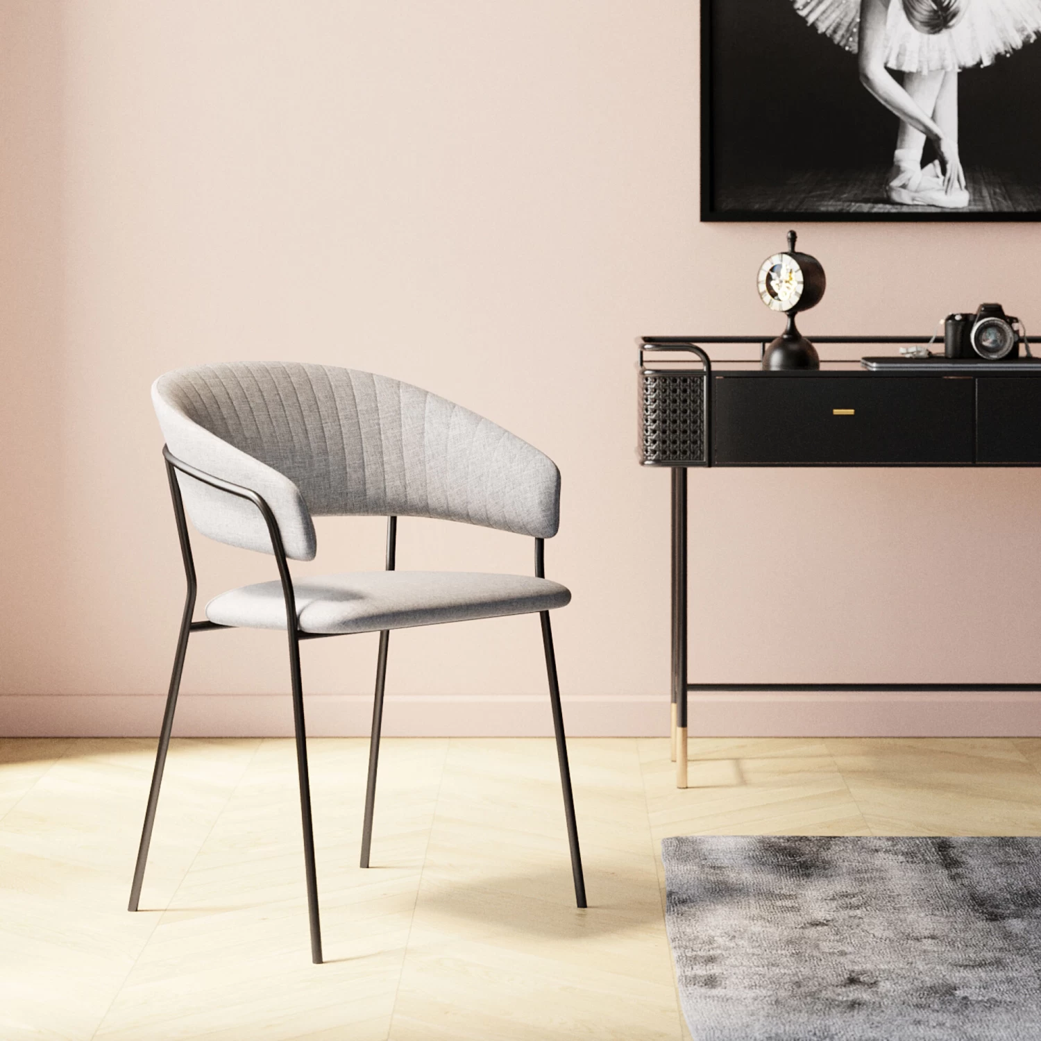 Armlehnstuhl Belle Beige (2/Set) – Bild 3