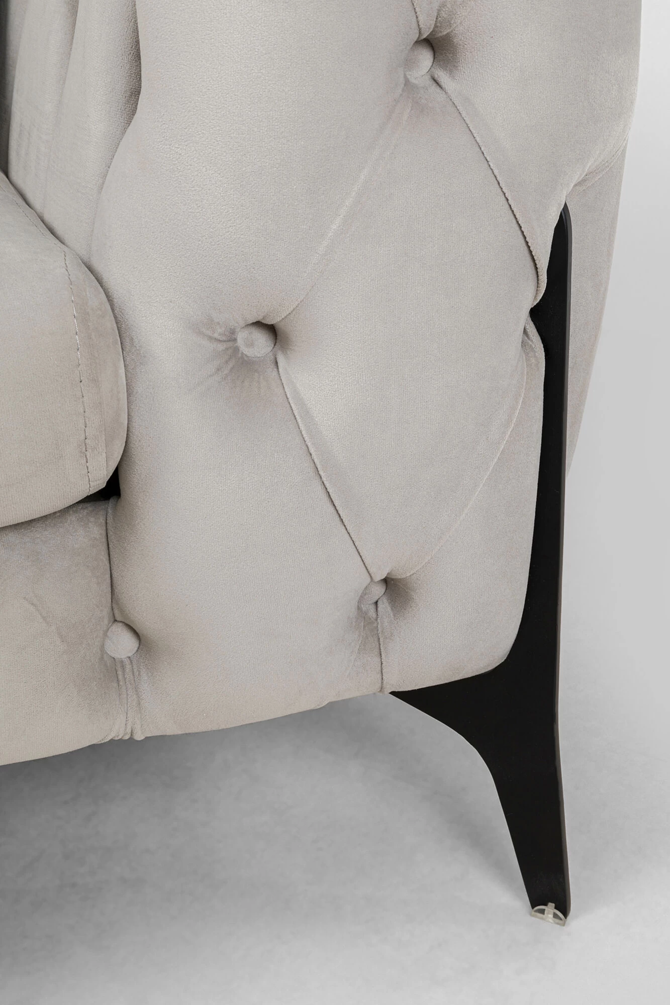 Ecksofa Bellissima Velvet Taupe Rechts – Bild 6