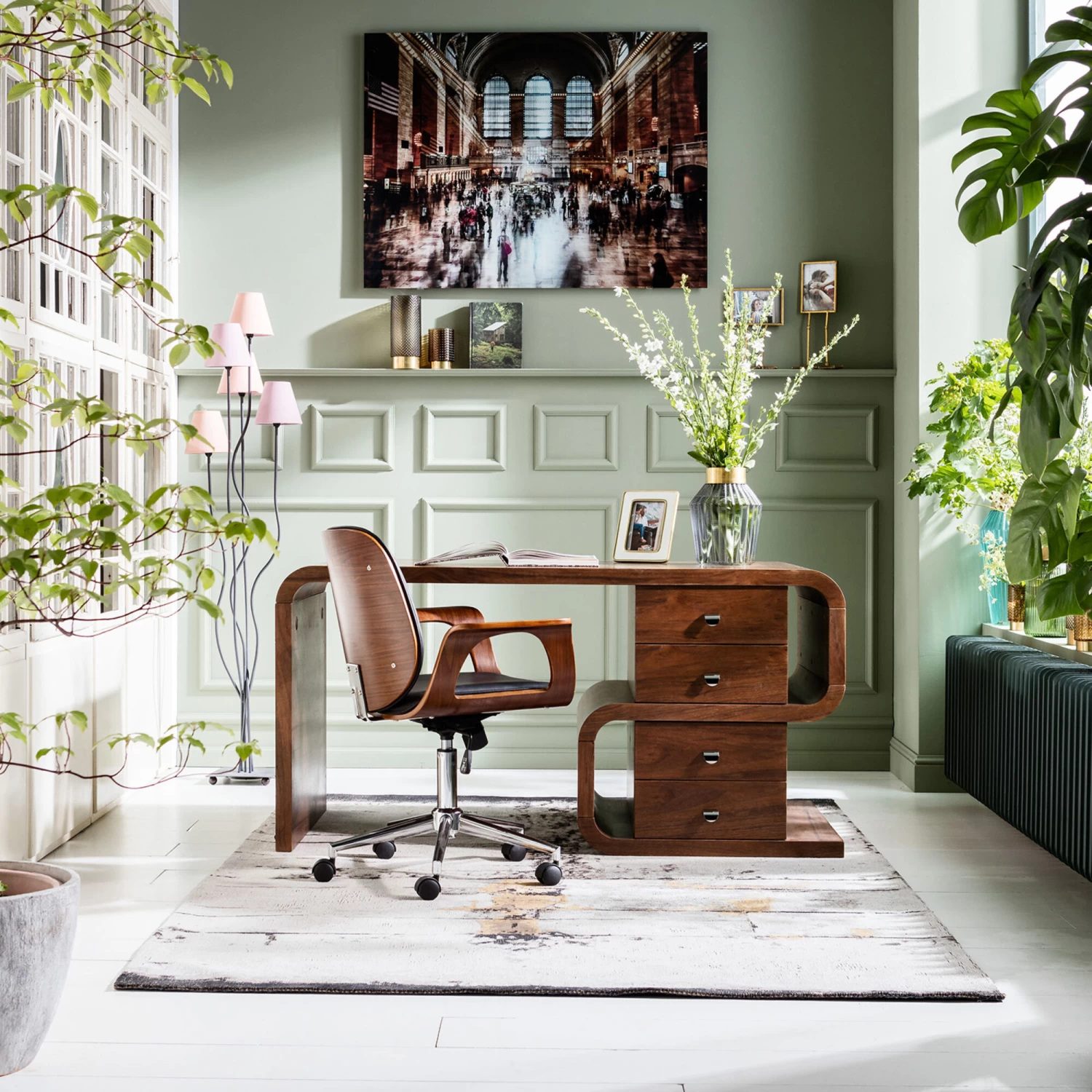 Schreibtisch Soft Snake Walnut 150x70cm